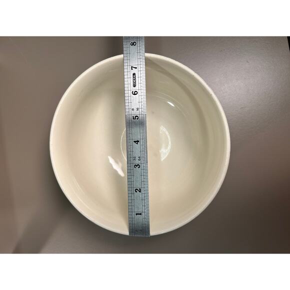 Hall’s 2 Qt Stoneware Bowl - Vintage Red & Black Poppy Design - 1940s Art Deco - Picture 7 of 7